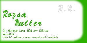 rozsa muller business card